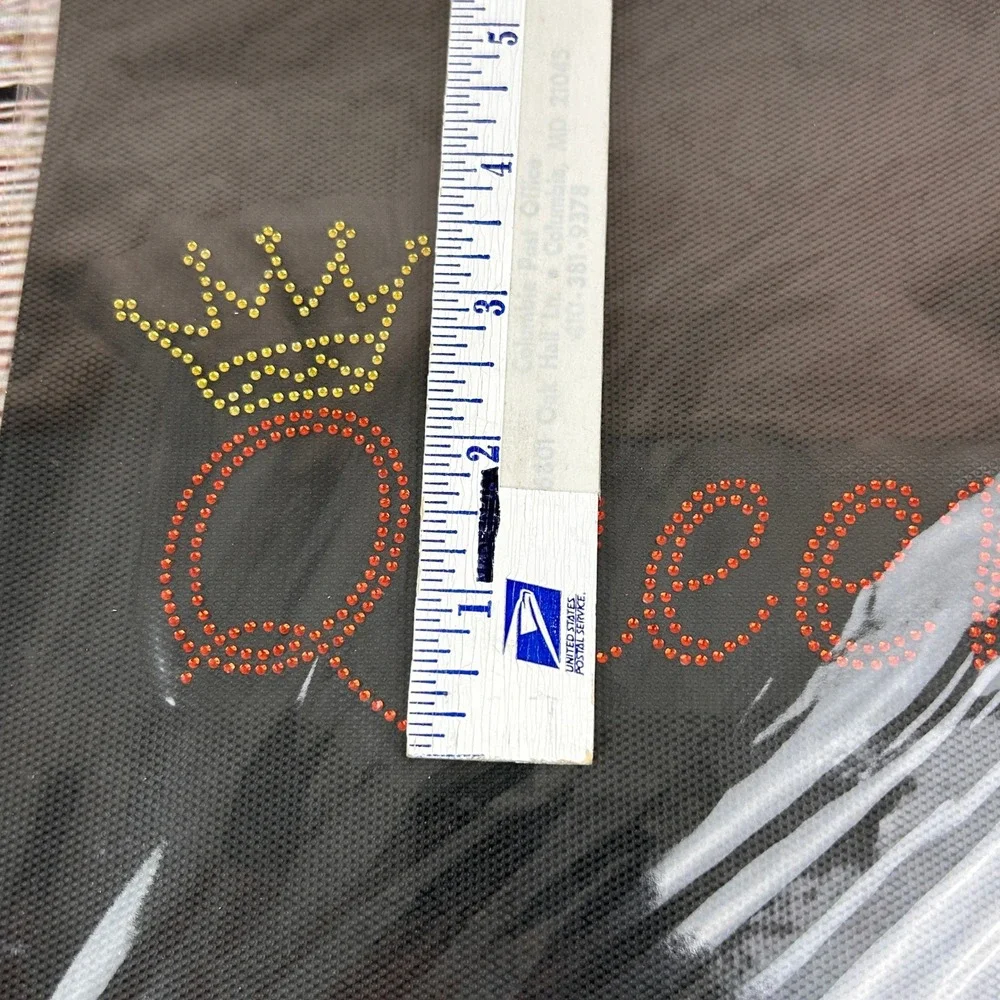 Crafters Square Queen Crown Rhinestone Iron On Art Heat Transfer Applique 328102